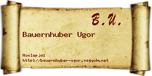 Bauernhuber Ugor névjegykártya